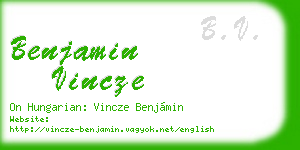 benjamin vincze business card